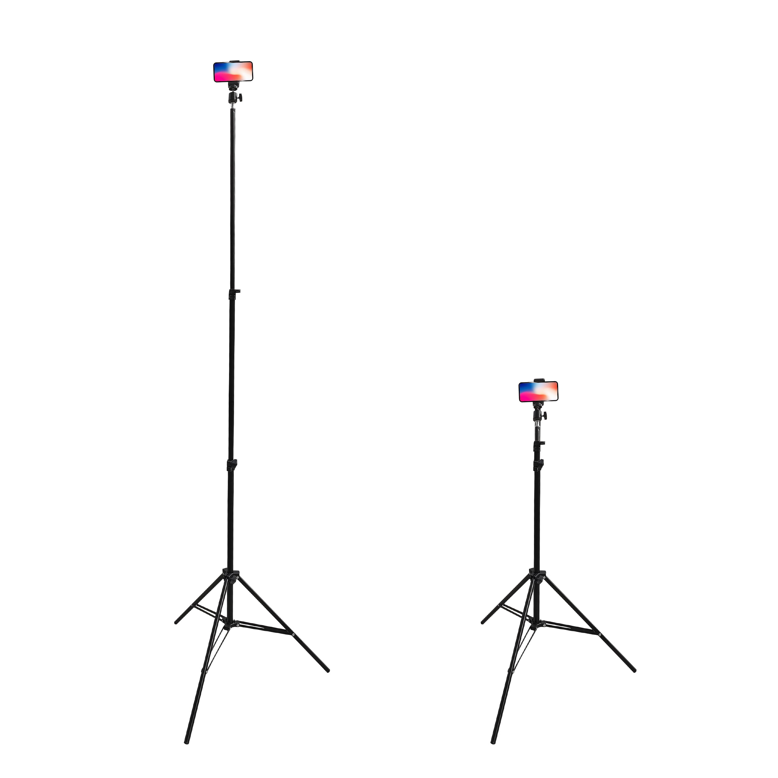 Dawot Phone Tripod Stand, 78in Extendable and Lightweight Aluminum Tripod Stand Cell Phone Mount Holder Wireless Remote for iPhone & Android Phone Photography, Video Recording, Vlogging
