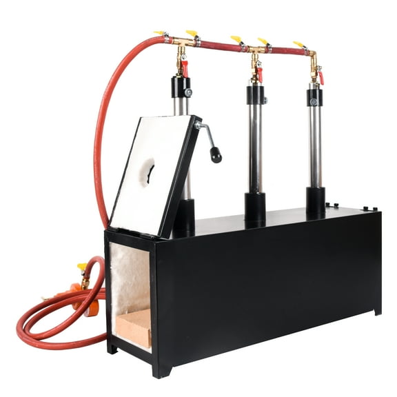 Dawot Propane Forge, Propane Knife Forge Three Burner w/1 door Large Capacity, Farriers Furnace Square Propane Burner Forge for Knife and Equipments