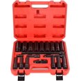 thumbnail image 1 of Dawot SUZANNE Mechanics Tool Set 20-Piece 1/2" Drive Deep Impact Socket Set with 3/8" to 1/2" Universal Joint & 3", 5", 10" Extensions for Auto Repairing and Household, with Storage Case, 1 of 7