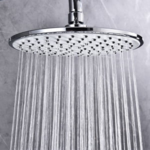 Dawot Shower Faucet Set 8" Round Shower Head 3 Function Thermostatic Rainfall Shower Faucet Set Handheld Sprayer with Constant Temperature Polished Chrome with Height Adjustable Slide Bar