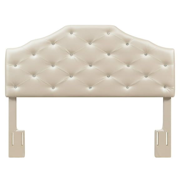 Dawson Pearl Faux Leather Upholstered Queen Headboard