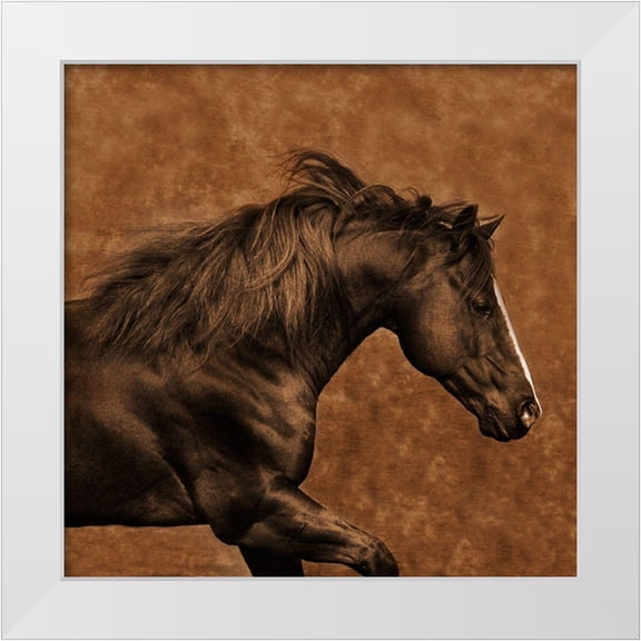 Dawson, Robert 12x12 White Modern Wood Framed Museum Art Print Titled - Eastward Gallop
