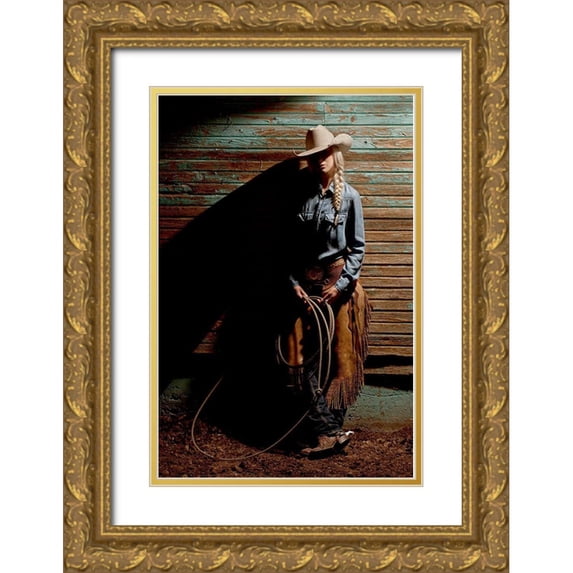 Dawson, Robert 13x18 Gold Ornate Wood Framed with Double Matting Museum Art Print Titled - At the End of the Day