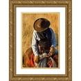 thumbnail image 1 of Dawson, Robert 13x18 Gold Ornate Wood Framed with Double Matting Museum Art Print Titled - The Plains Drifter, 1 of 4