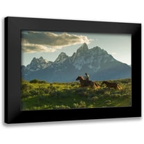 Dawson, Robert 14x11 Black Modern Framed Museum Art Print Titled - Along the Teton Trail