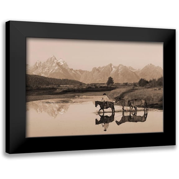 Dawson, Robert 14x11 Black Modern Framed Museum Art Print Titled - River Crossing II