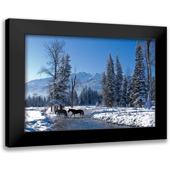 Dawson, Robert 14x11 Black Modern Framed Museum Art Print Titled - Winter In the Wallowa