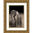 thumbnail image 1 of Dawson, Robert 17x24 Gold Ornate Wood Framed with Double Matting Museum Art Print Titled - Cool Water, 1 of 4