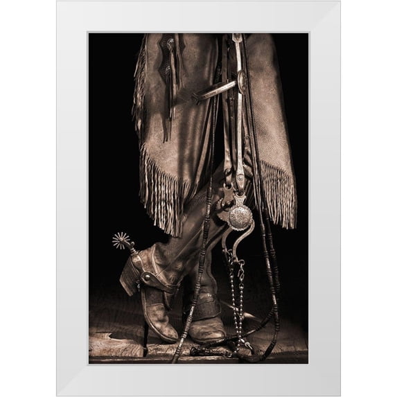 Dawson, Robert 17x24 White Modern Wood Framed Museum Art Print Titled - The Buckaroo