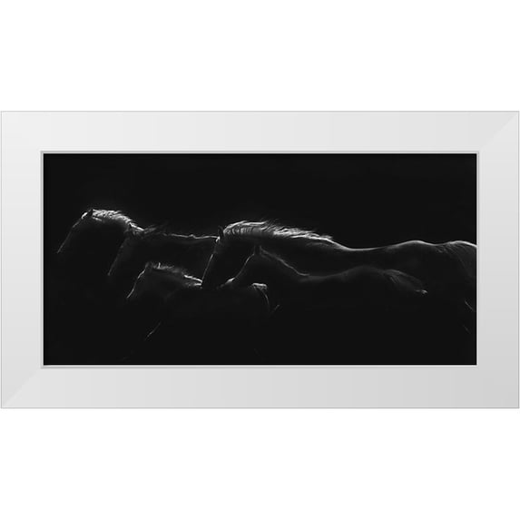 Dawson, Robert 24x14 White Modern Wood Framed Museum Art Print Titled - Moonlight Runners