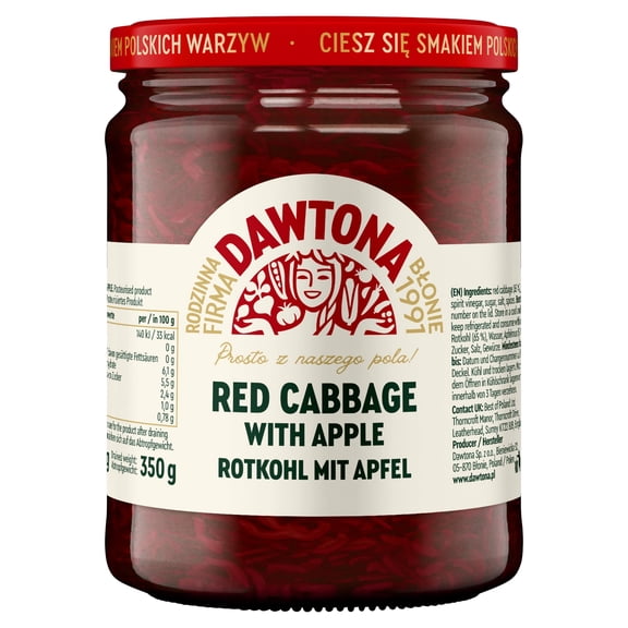 Dawtona Red Cabbage With Apple 500G, Imported from Britain
