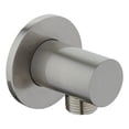 thumbnail image 1 of Dax Brass Round Hose Connector Brushed Nickel Finish, 1 of 2