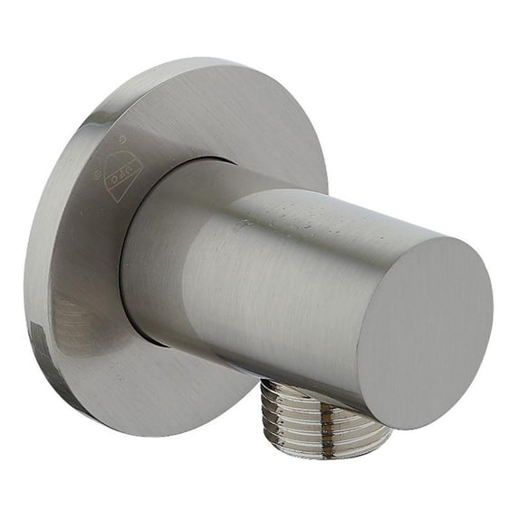 Dax Brass Round Hose Connector Brushed Nickel Finish