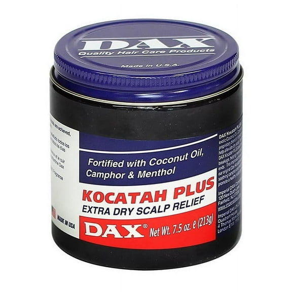Dax Kocatah Plus with Coconut Oil, Camphor and Menthol for Dry Scalp Relief, 7.5 Oz..