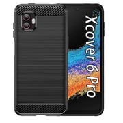 Daxi for Galaxy Xcover 6 Pro Phone Case with Screen Protector Flexible TPU Rubber Cover -Black