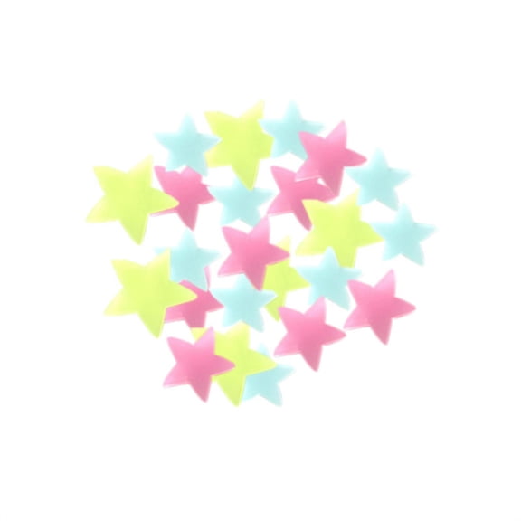 Daxin 100PCS 3D Stars Wall Stickers Glow In The Dark Luminous Fluorescent For Home Decoration