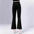 thumbnail image 1 of Daxin Girls Leggings Cross High Waisted Flare Pants Yoga Pants Solid Color Cropped Length Bell Bottoms, 1 of 5