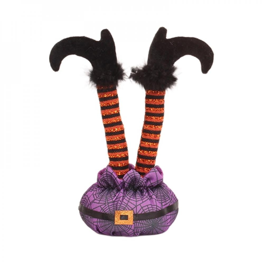 Daxin Halloween Decorations,Witch Legs Wreath Party Home Wall Hanging Pumpkin Door Decor Accessories