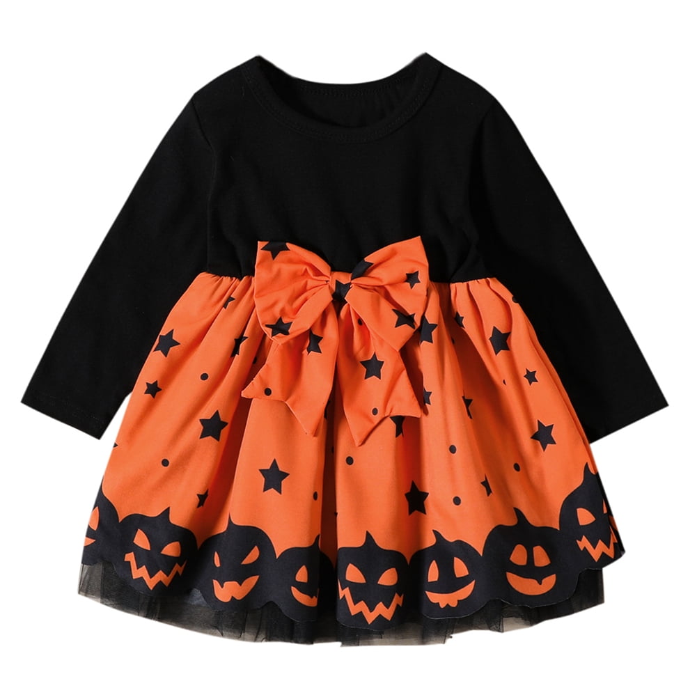 Baby Loren Girls Pumpkin Season Pima Dress main image 1