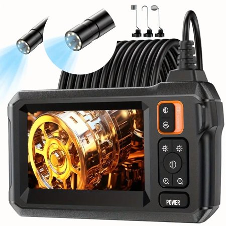 Daxiongmao 4.3" LCD Screen IP67 Waterproof Borescope Endoscope Camera with Light, 1080P HD Inspection Camera, Snake Camera, 16.5ft Endoscope Camera, Gadgets for Men
