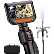 Daxiongmao 4.3Inch Screen Two-Way Articulating Borescope with 32G Card, 1080 HD 3.3ft Semi-Rigid Cable, Borescope Endoscope Camera with Light, IP67 Waterproof Sewer Camera, Gadgets for Men