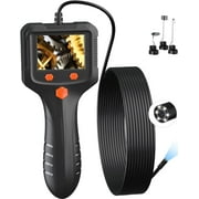 Daxiongmao Borescope IP67 Waterproof Endoscope Camera with Light, Snake Camera with 11.5FT Semi-Rigid Cord, 1080 HD Inspection Camera, Gadgets for Men