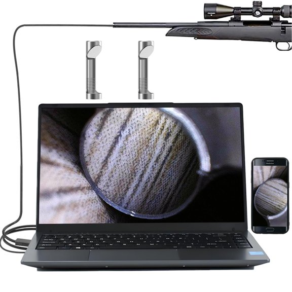 Daxiongmao Endoscope Camera with Light, Rifle Borescope, Fits 0.2 ~.03 Inch Caliber Larger-Hunting Shooting Firearms Visual Barrel Inspection Tools, Gadgets for Men