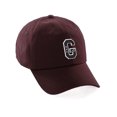 thumbnail image 1 of Daxton 3D Custom Alphabet AZ Letter Numbers Initial Baseball Dad Hat- Burgundy, Letter G, 1 of 3