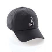 Daxton 3D Custom Alphabet AZ Letter Numbers Initial Baseball Dad Hat- Charcoal, Letter J