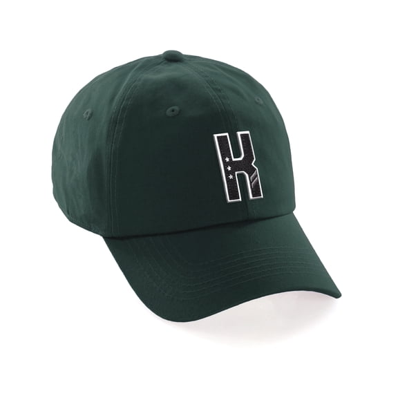 Daxton 3D Custom Alphabet AZ Letter Numbers Initial Baseball Dad Hat- Hunter, Letter K