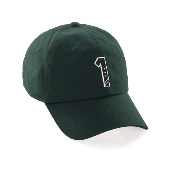 Daxton 3D Custom Alphabet AZ Letter Numbers Initial Baseball Dad Hat- Hunter, Number 1