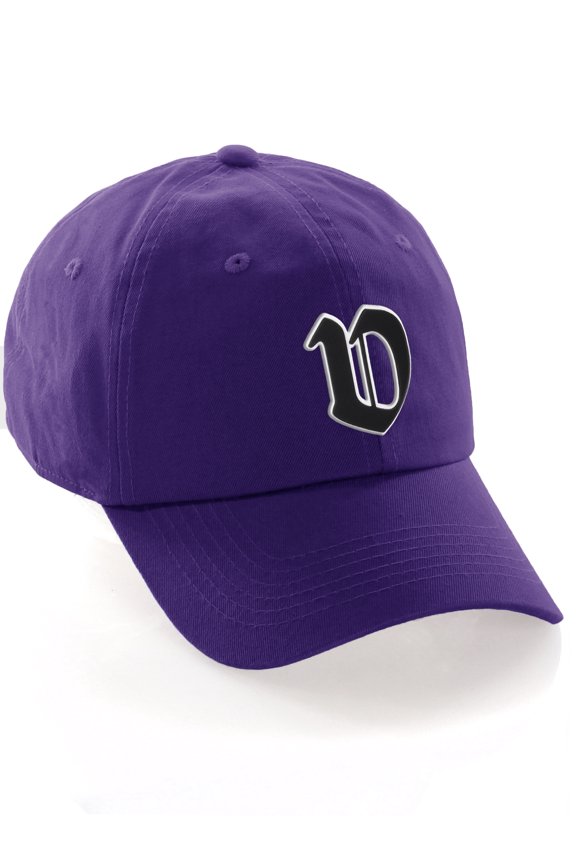 3D Custom Alphabet AZ Letter Numbers Initial Baseball Dad Hat- Pink, Letter V