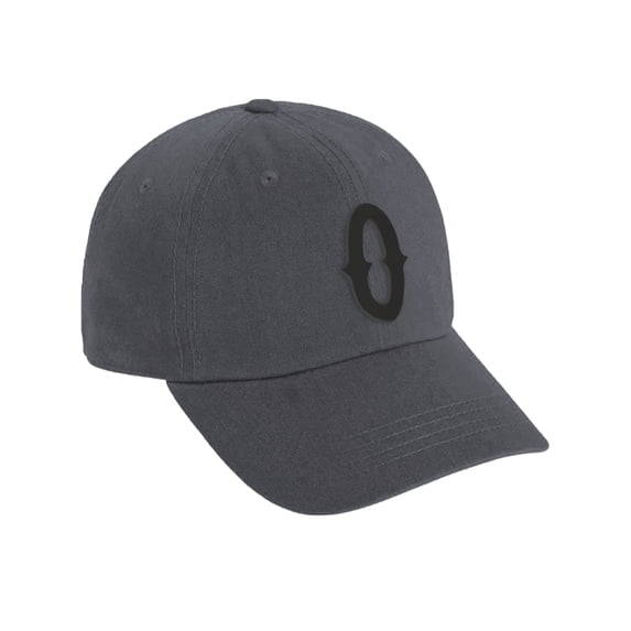 Daxton 3D Vintage Custom Number Low Profile Adjustable Baseball Dad Hat Cap, Charcoal Black, 0