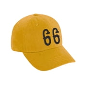 Daxton 3D Vintage Custom Number Low Profile Adjustable Baseball Dad Hat Cap, Gold Black, 66