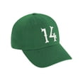 thumbnail image 1 of Daxton 3D Vintage Custom Number Low Profile Adjustable Baseball Dad Hat Cap, Kelly White, 14, 1 of 3