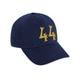 thumbnail image 1 of Daxton 3D Vintage Custom Number Low Profile Adjustable Baseball Dad Hat Cap, Navy Gold, 44, 1 of 4