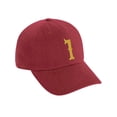 thumbnail image 1 of Daxton 3D Vintage Custom Number Low Profile Adjustable Baseball Dad Hat Cap, Red Gold, 1, 1 of 4