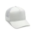 thumbnail image 1 of Daxton A Frame 5 Panel Trucker Hat High Profile Curved with Mesh, White-No Rope, 1 of 2