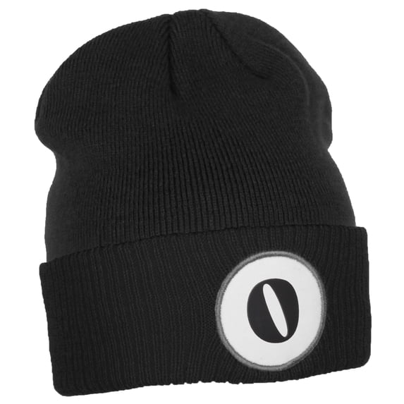 Daxton A to Z Initial Letter Cuffed Hat Beanie Warm Knit Skull Cap (Black, Letter O)