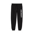 thumbnail image 1 of Daxton Adult Unisex Basic Black Jogger Sweatpants USA Cities States White Letters - Cincinnati, S, 1 of 5