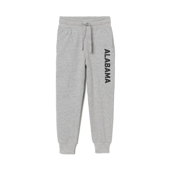 Daxton Adult Unisex Basic Jogger Sweatpants USA Cities States Side Letters - Alabama, 3XL