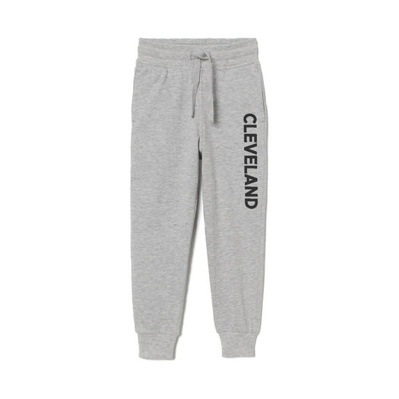 Daxton Adult Unisex Basic Jogger Sweatpants USA Cities States Side Letters - Cleveland, S
