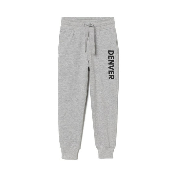 Daxton Adult Unisex Basic Jogger Sweatpants USA Cities States Side Letters - Denver, L