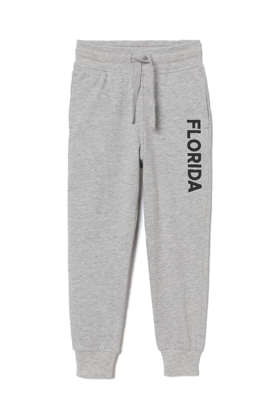 Adult Unisex Basic Jogger Sweatpants USA Cities States Side Letters - Florida, 1XL
