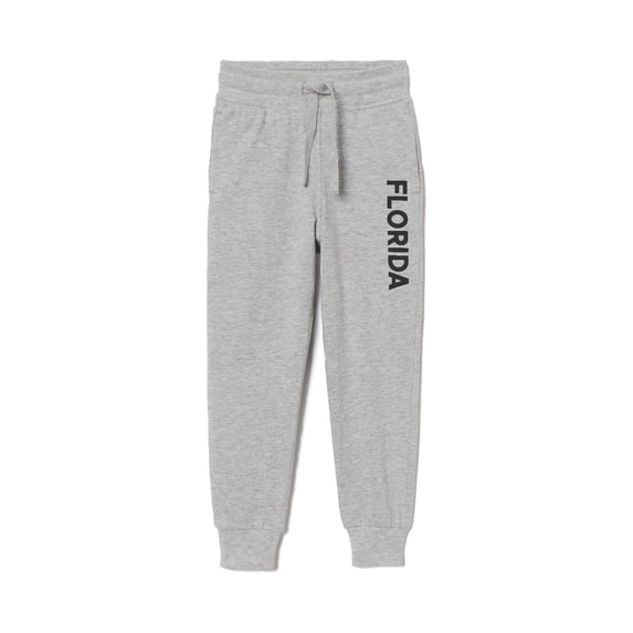 Daxton Adult Unisex Basic Jogger Sweatpants USA Cities States Side Letters - Florida, 3XL