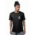 thumbnail image 1 of Daxton Adult Unisex Black Tshirt Custom White Old English Numbers and Letters, Letter K, 2X-Large, 1 of 2