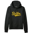 thumbnail image 1 of Daxton Adult Unisex Pullover USA Cities State Script Hoodie Fleece Sweatshirt, Boston Black Gold, M, 1 of 1