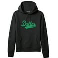 thumbnail image 1 of Daxton Adult Unisex Pullover USA Cities State Script Hoodie Fleece Sweatshirt, Dallas Black Green, M, 1 of 2