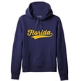 thumbnail image 1 of Daxton Adult Unisex Pullover USA Cities State Script Hoodie Fleece Sweatshirt, Florida Navy Gold, XS, 1 of 2