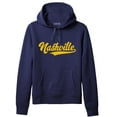 thumbnail image 1 of Daxton Adult Unisex Pullover USA Cities State Script Hoodie Fleece Sweatshirt, Nashville Navy Gold, XS, 1 of 2